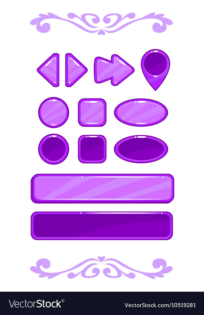 Cute violet game user interface