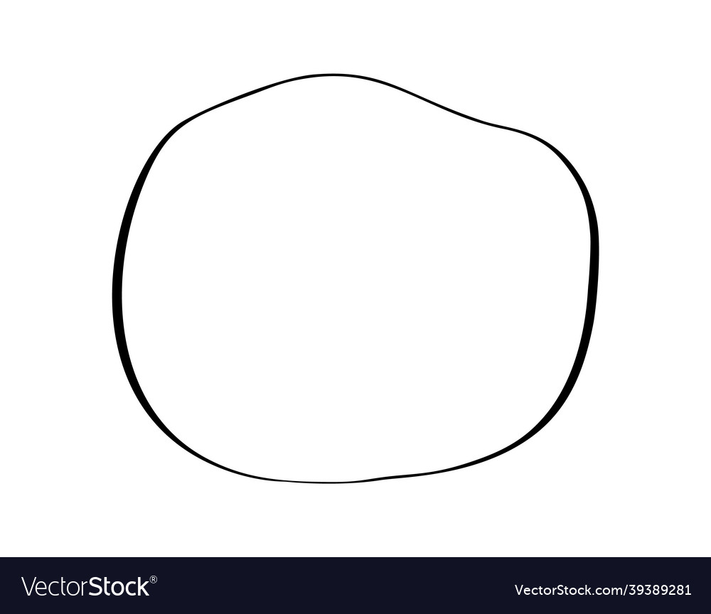 Doodle Hand Drawn Scribble Circle Art Line Frame Vector Image