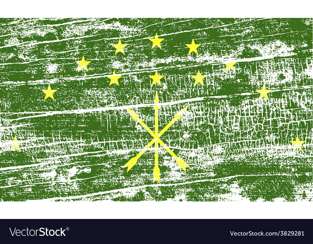 Flag of adygea with old texture