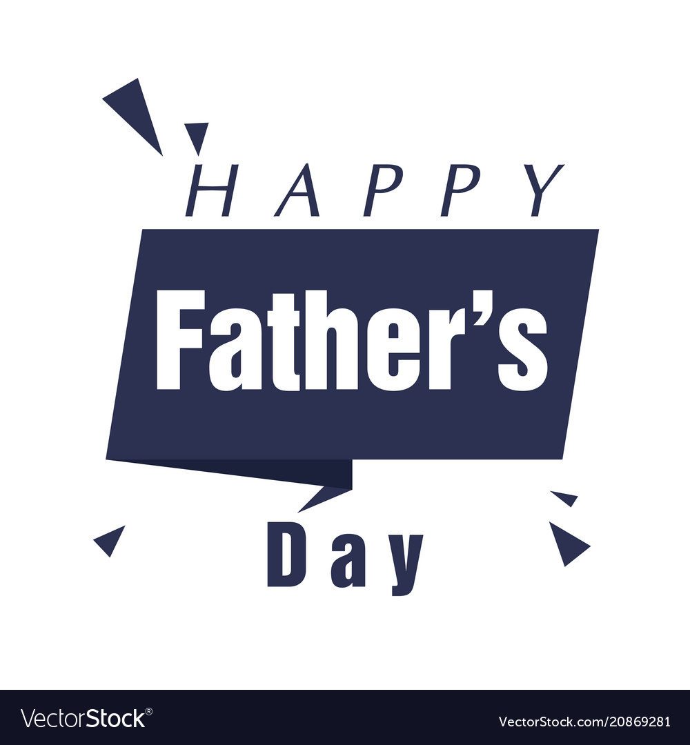 Happy Father Day Ribbon White Background Vector Image