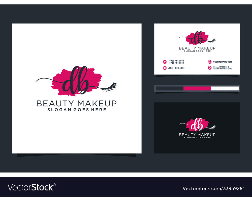 Initial db feminine logo collections and business