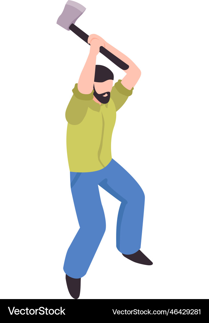 Isometric lumberjack Royalty Free Vector Image