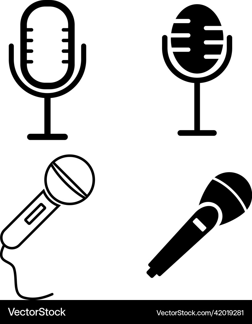 Microphone icon Royalty Free Vector Image - VectorStock