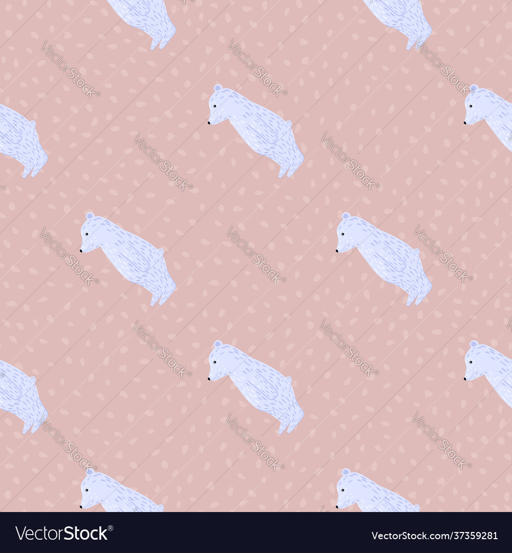 Minimalistic style seamless pattern with little vector image Minimalistic style seamless pattern with little