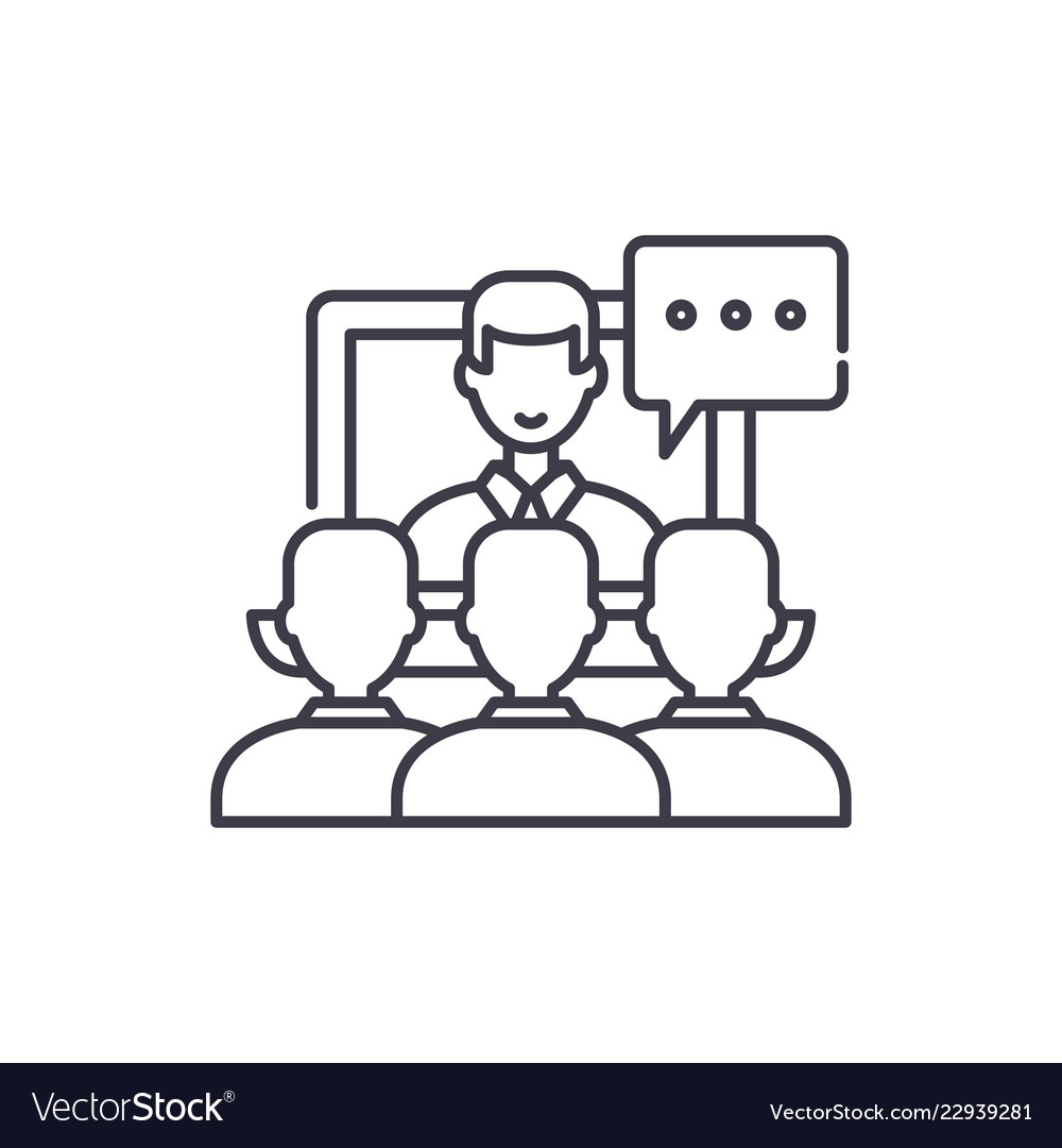 Online Education Line Icon