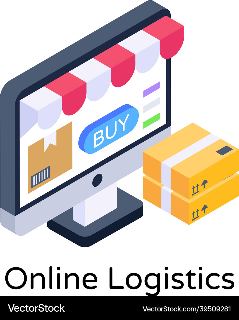 Online logistics Royalty Free Vector Image - VectorStock