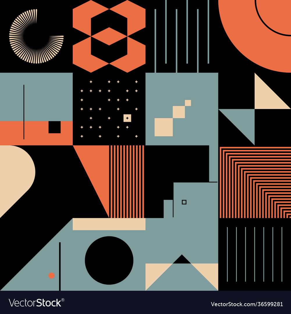 Retro future abstract pattern vector image Retro future abstract pattern