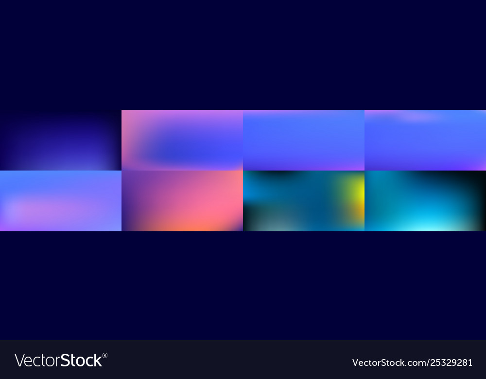 Set smooth abstract colorful mesh backgrounds vector image Set smooth abstract colorful mesh backgrounds