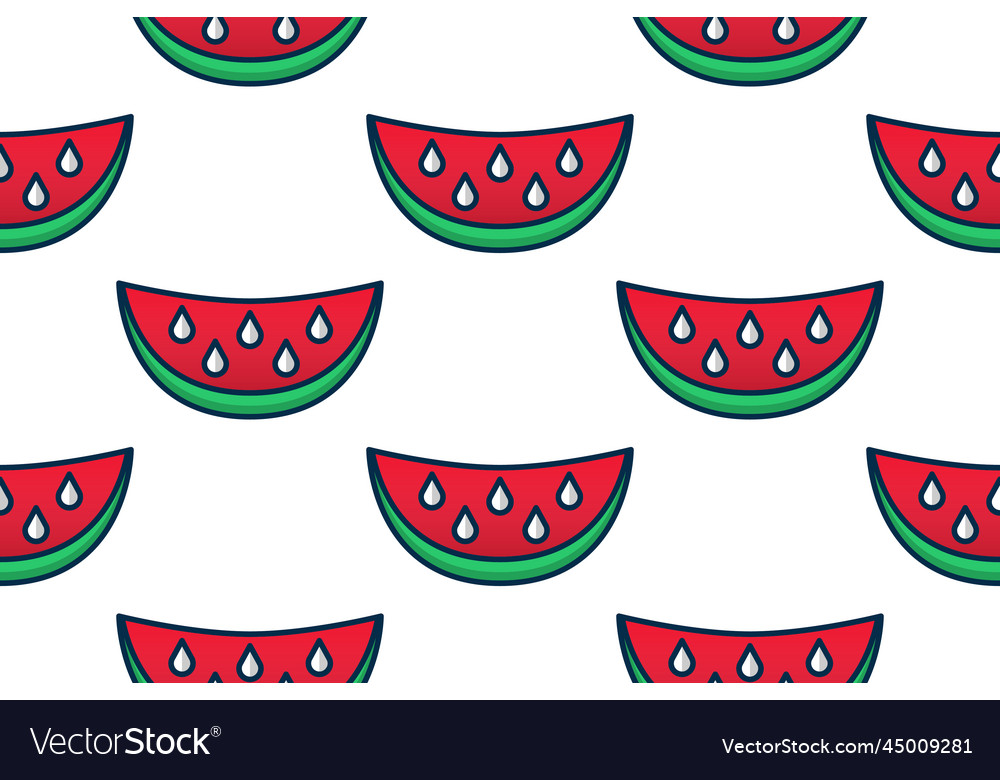 Watermelon fruit seamless pattern Royalty Free Vector Image