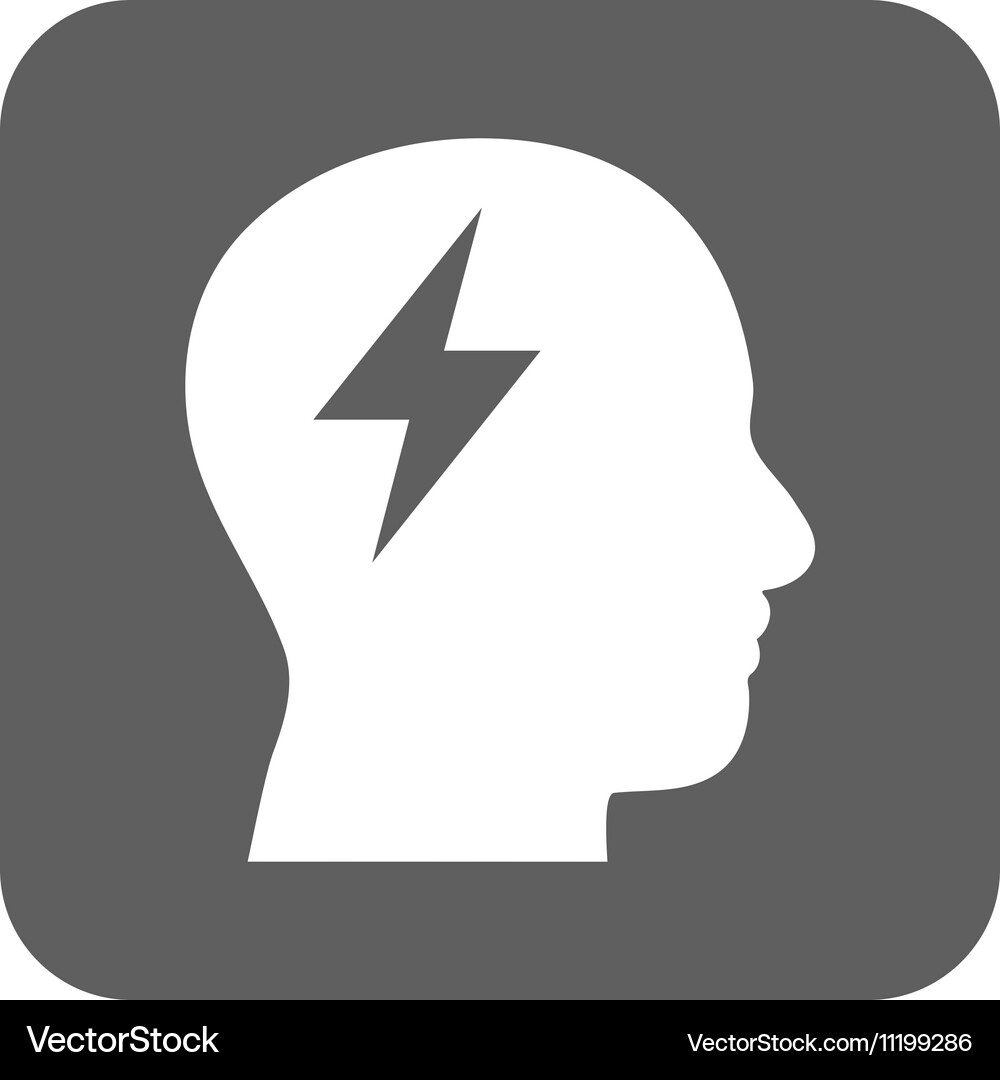Brainstorming flat squared icon Royalty Free Vector Image