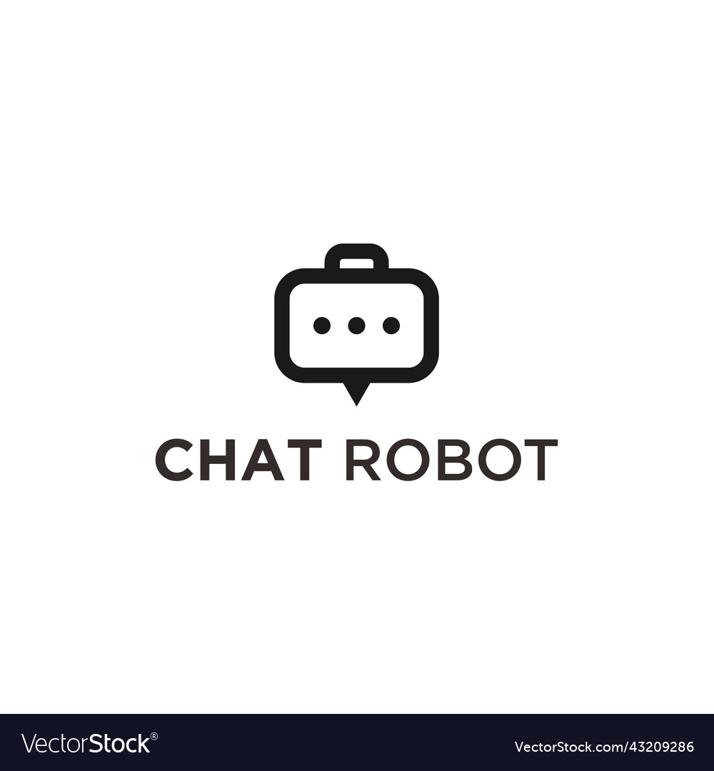 Chat robot logo or bot