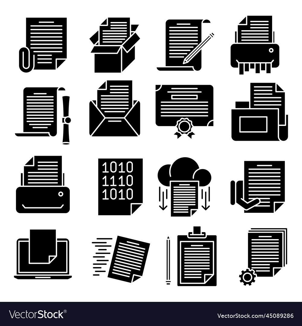 Document icons set