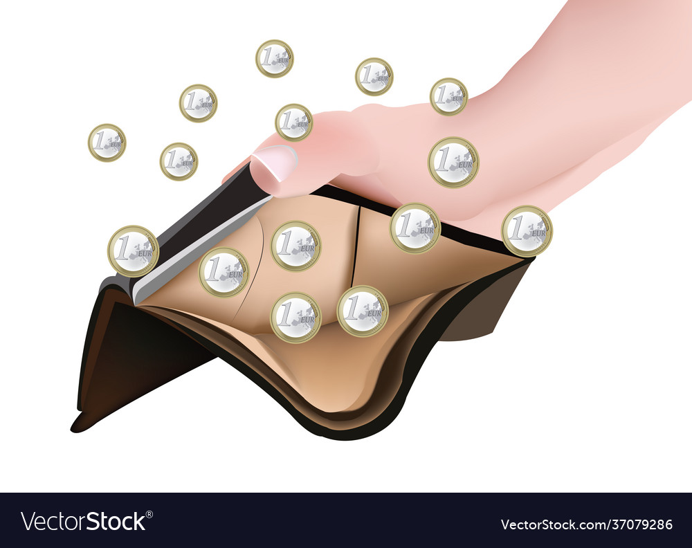 Hand with empty wallet