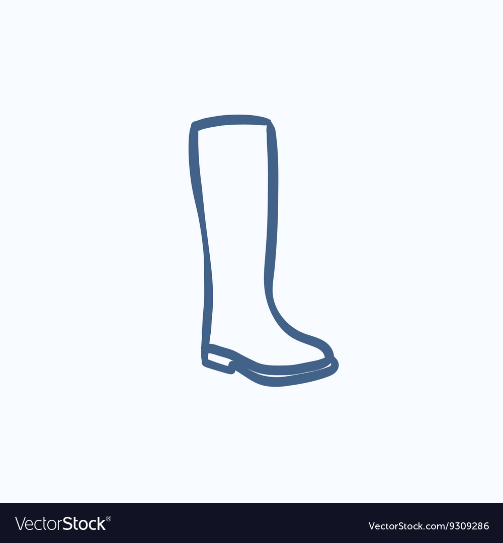 High boot sketch icon