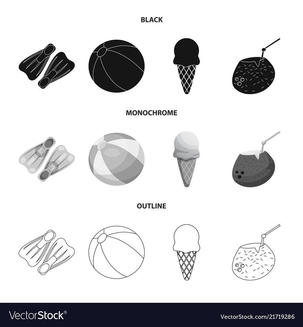 Isolated object of pool and swimming sign set