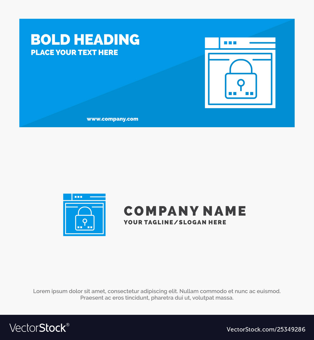 Login secure web layout password lock solid icon vector image Login secure web layout password lock solid icon