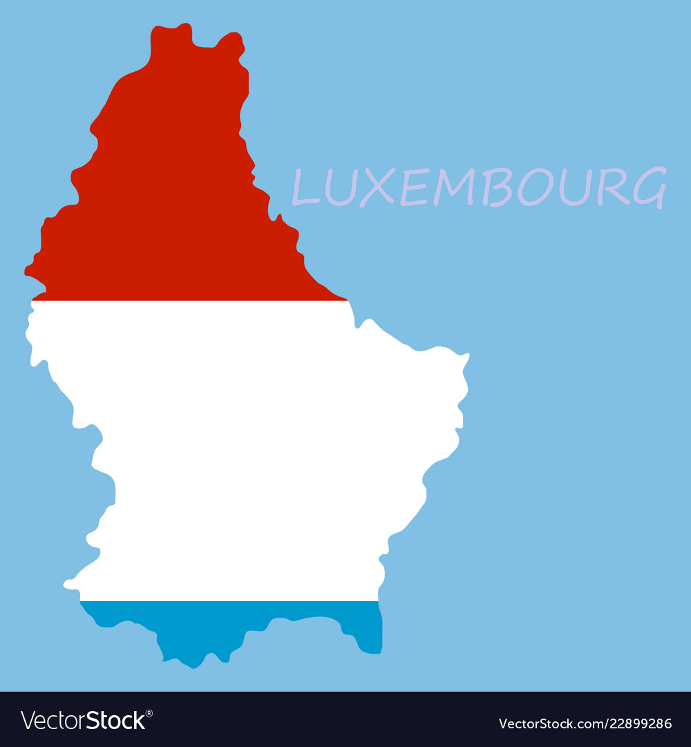 Karte und Flagge von luxembourg vector image Karte und Flagge von luxembourg