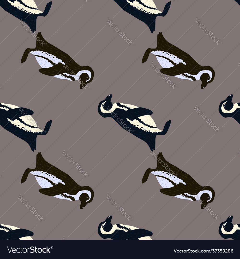 Minimalistic style seamless pattern with wild vector image Minimalistic style seamless pattern with wild