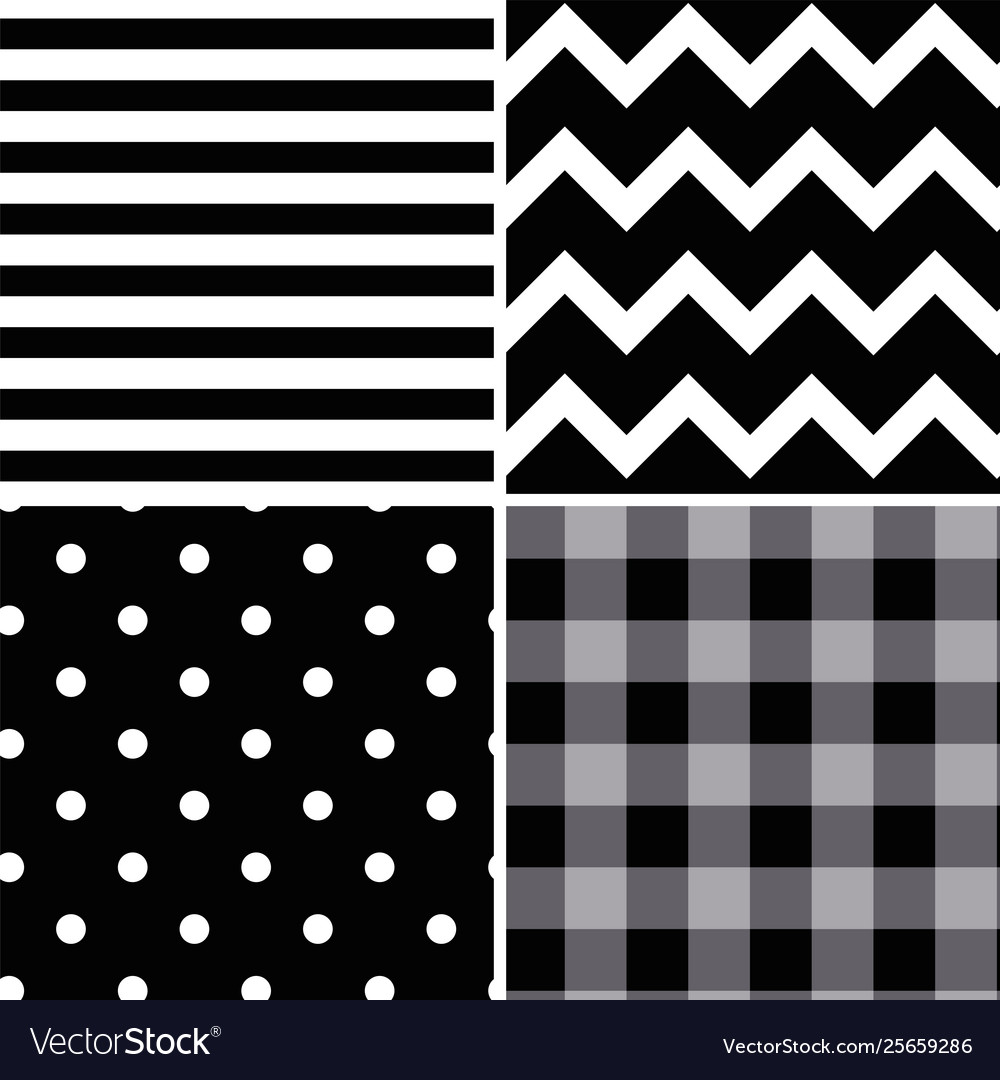 Pattern collection seamless retro background Vector Image