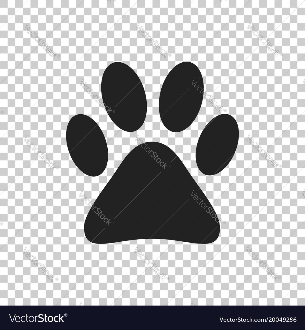 Paw print icon isolated on background