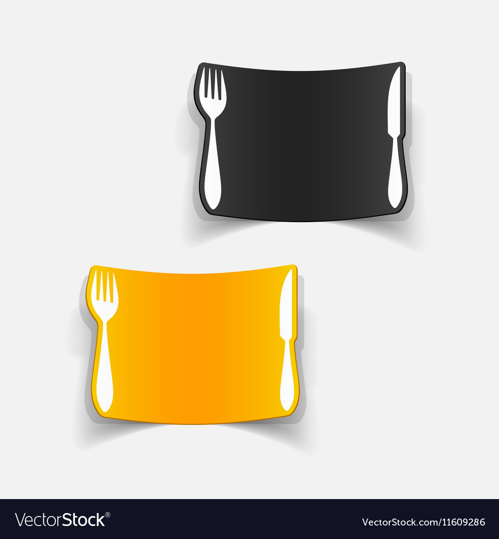Realistic design element knife fork