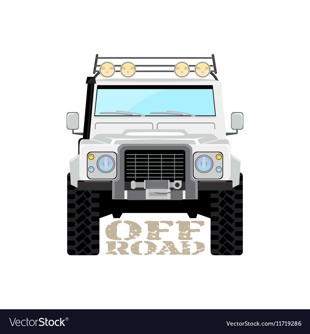 Safari offroad car truck 4x4 Royalty Free Vector Image