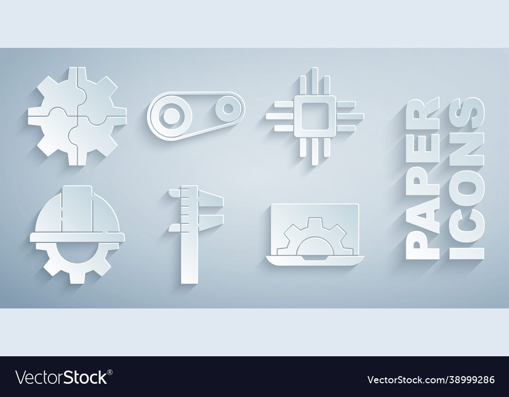 Set calliper or caliper and scale processor Vector Image Set calliper or caliper and scale processor