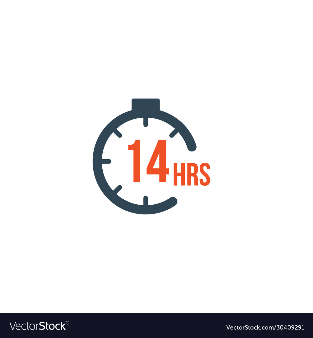 14 hours round timer or countdown icon