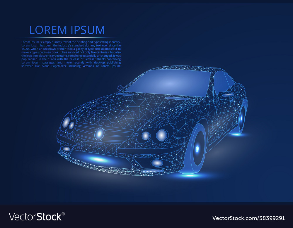 Abstract image a car in form points