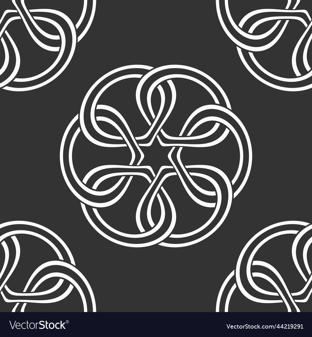 Abstract seamless pattern with round geometric