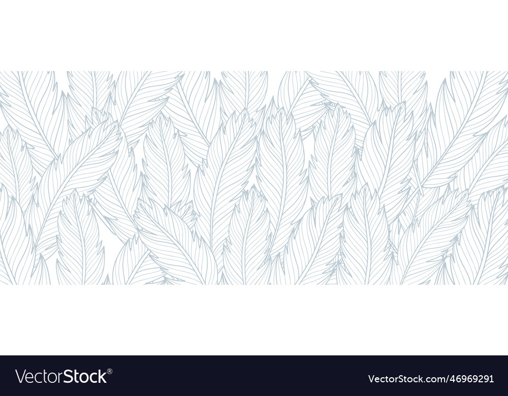 Abstract soft blue background with feathers