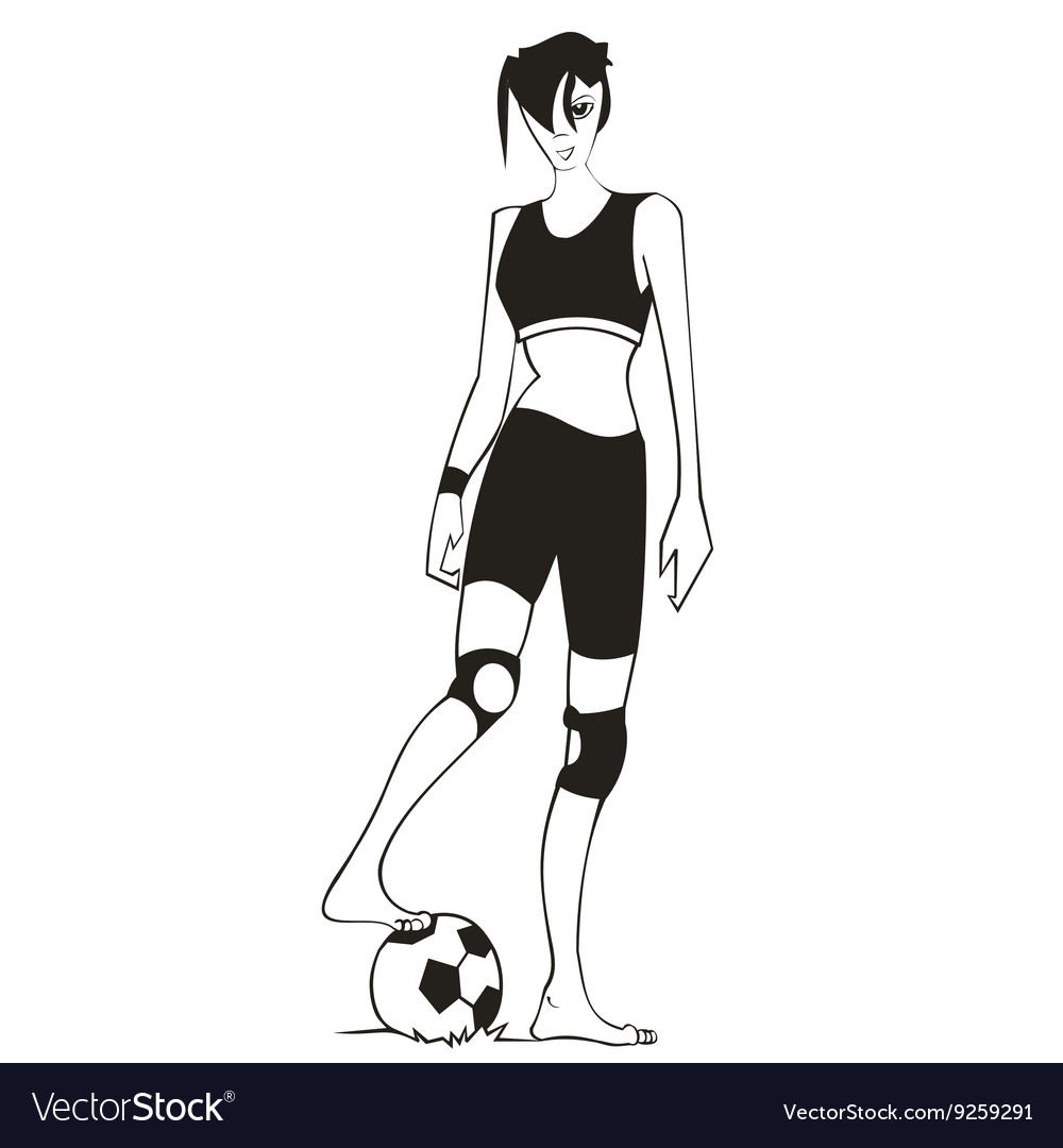 Girl playing football