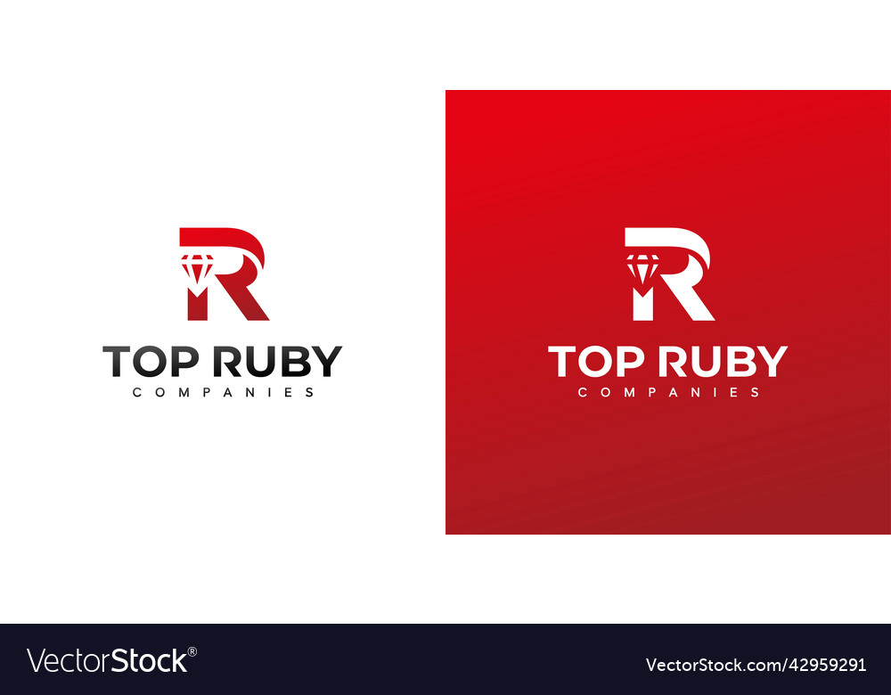 Ruby logo design with r initials is modern