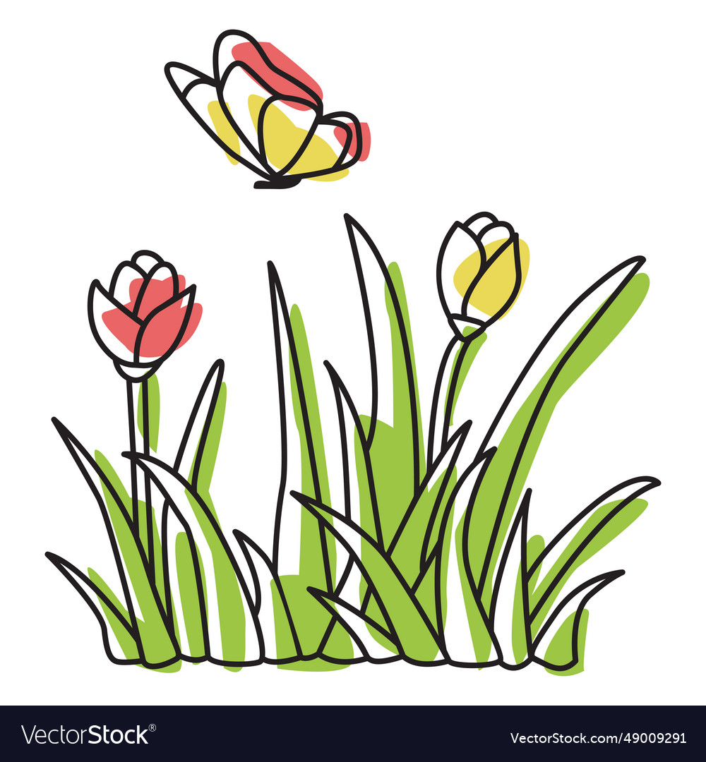 Spring color stroke Vector Image Spring color stroke