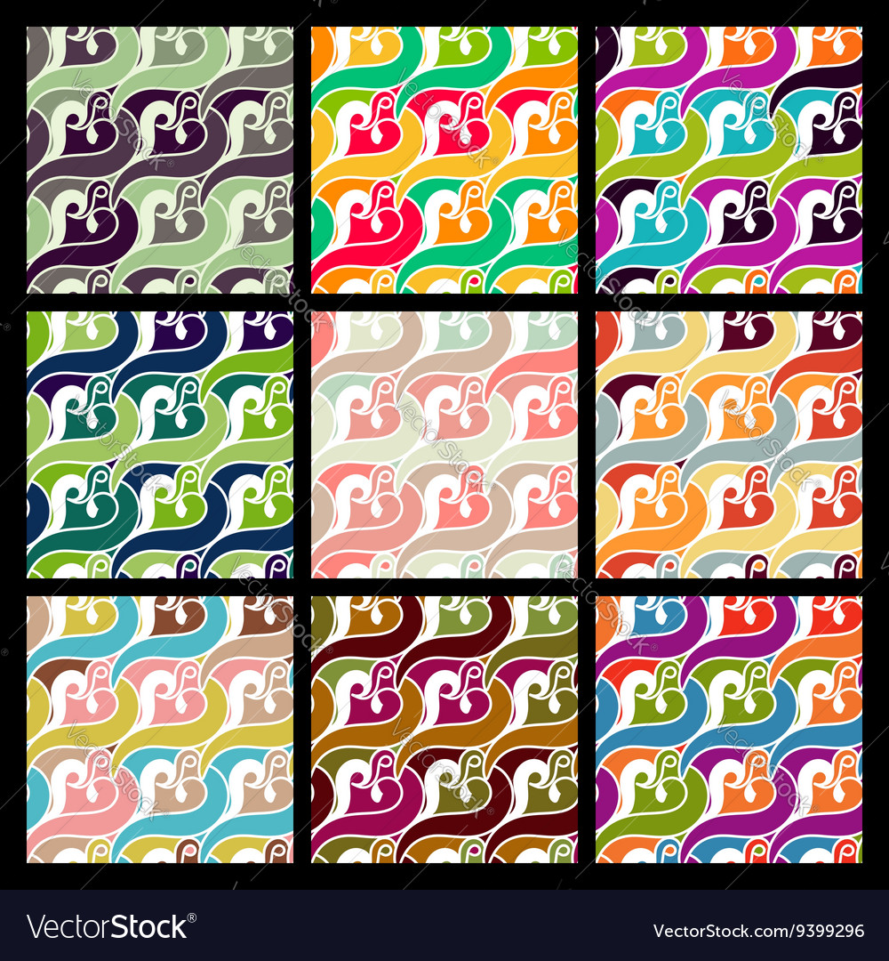 A set simple colorful seamless patterns