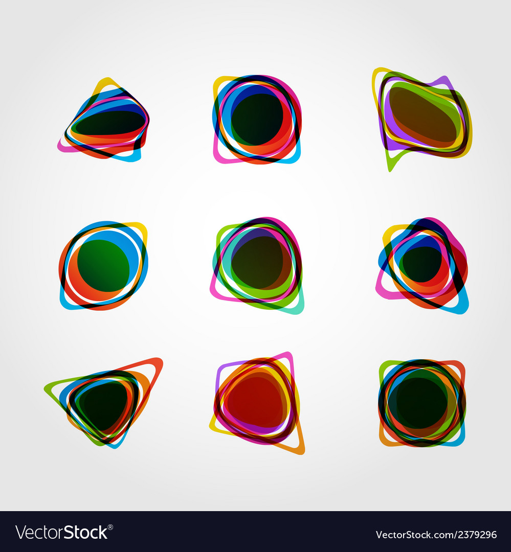 Abstract form color line design eps10