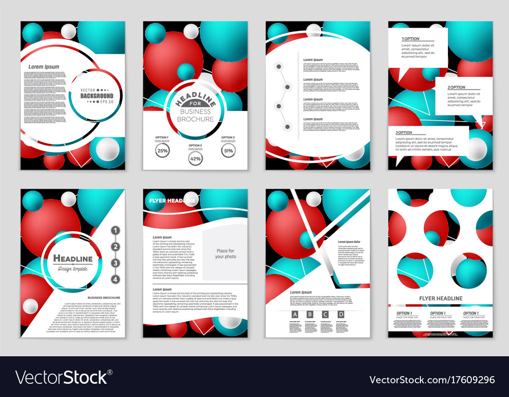 Abstract layout background set for art