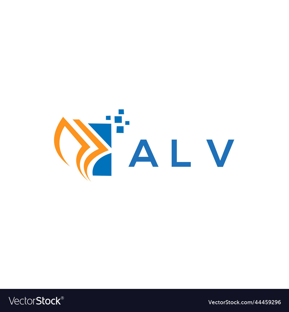 Alv credit repair accounting logo design on white