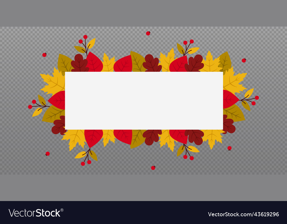 Autumn web template transparent background