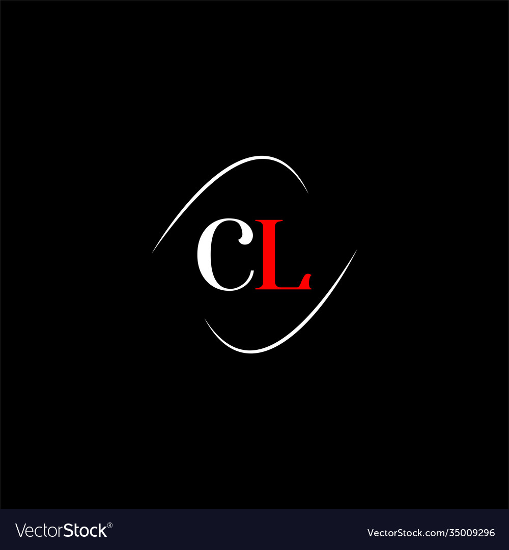 C l letter logo abstract design on black color Vector Image