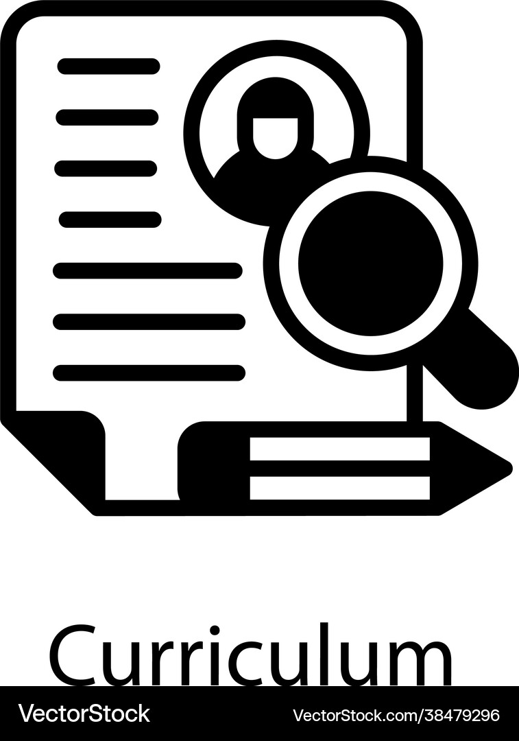 Curriculum Royalty Free Vector Image - VectorStock