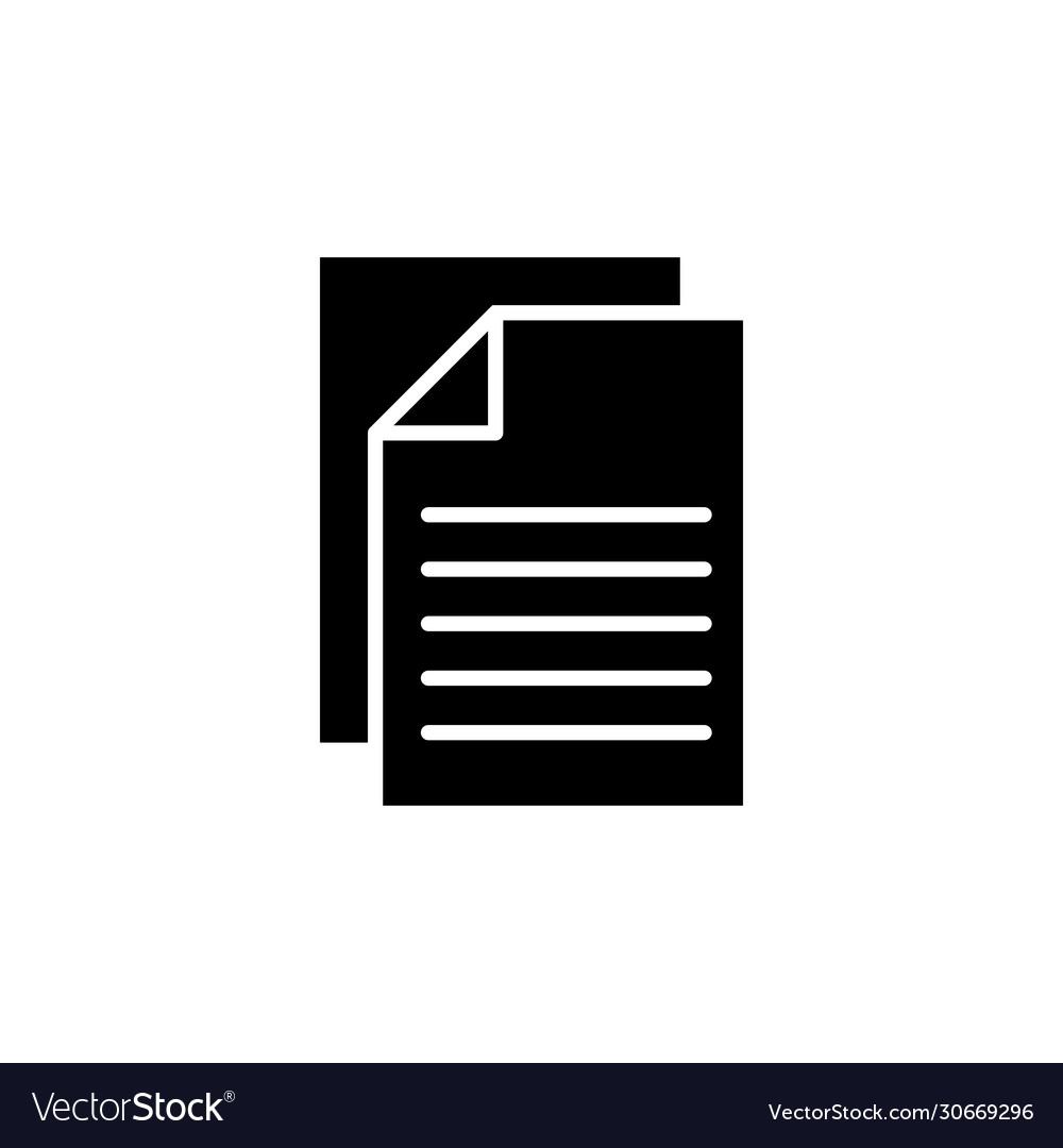 Document icon paper file vector image Document icon paper file