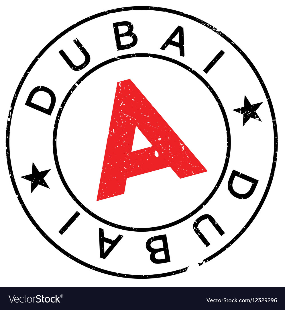 Dubai stamp rubber grunge Royalty Free Vector Image