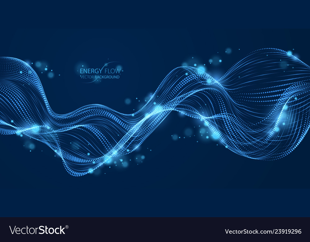Dynamic Particle Flow - Blue