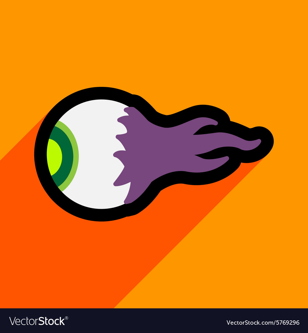 Flat with shadow icon and mobile application eye