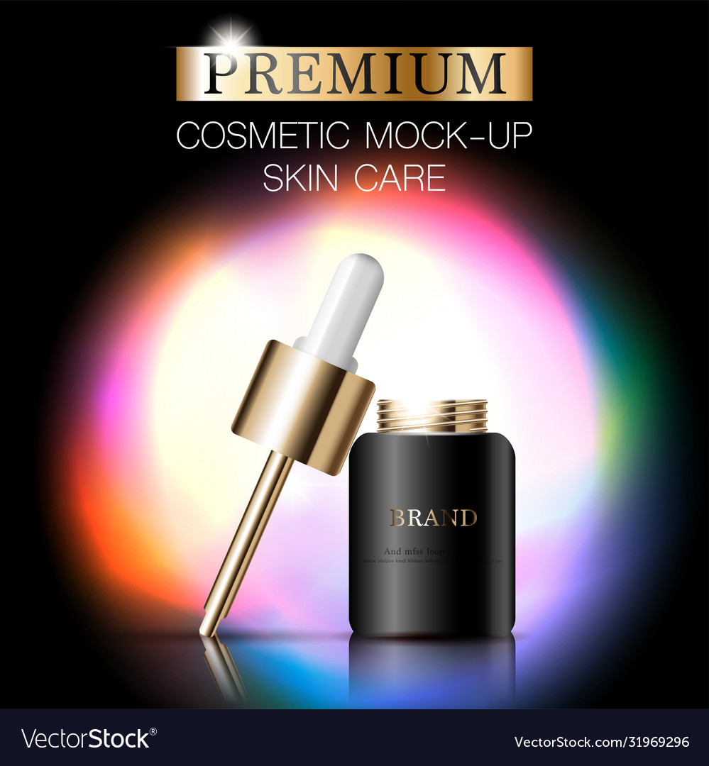 Gold Facial Serum Mockup