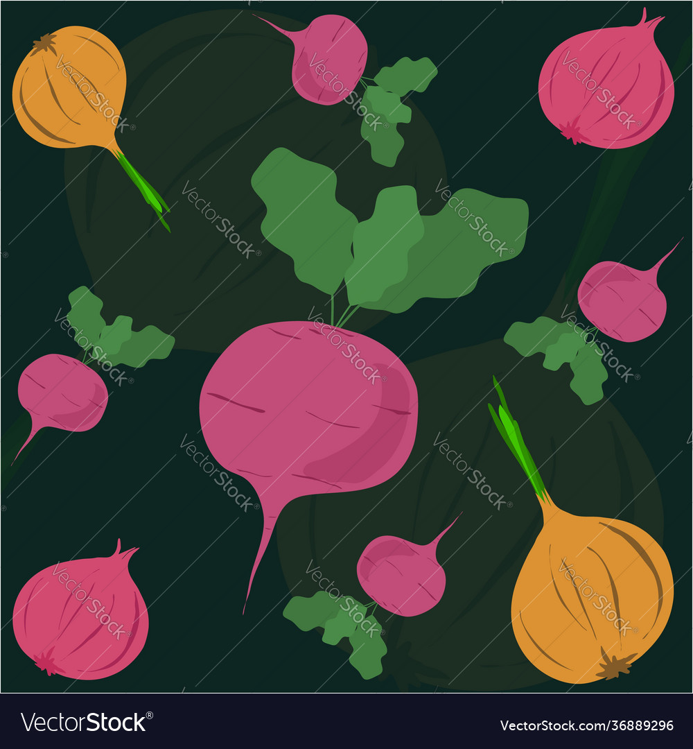 Onion pattern background vector image Onion pattern background