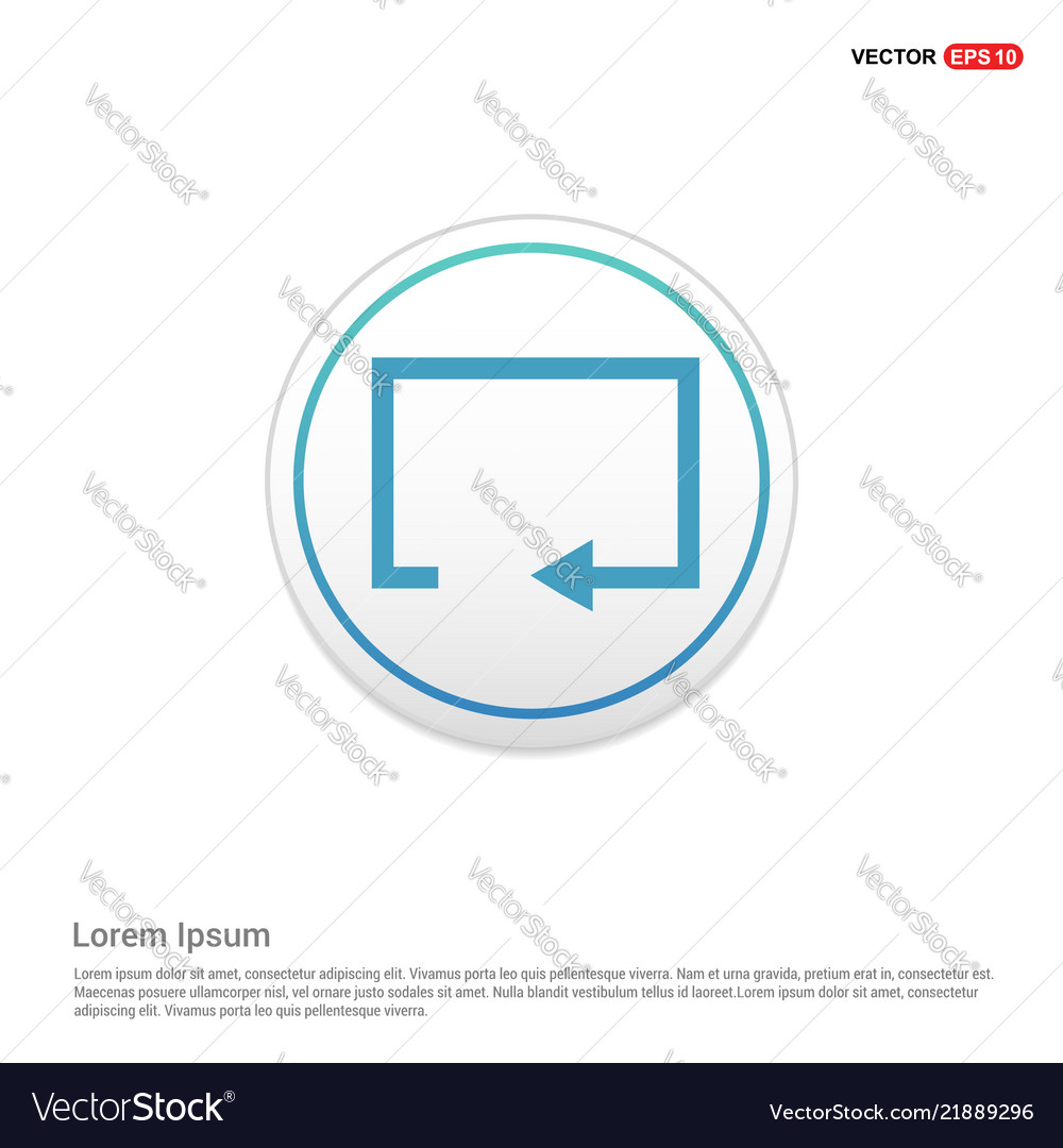 Refresh icon - white circle button Vector Image Refresh icon - white circle button