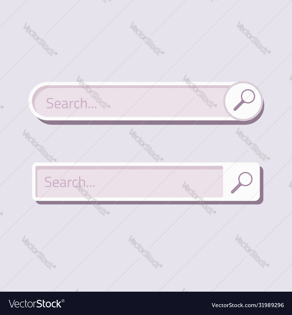 Search bar form template for web and mobile vector image Search bar form template for web and mobile