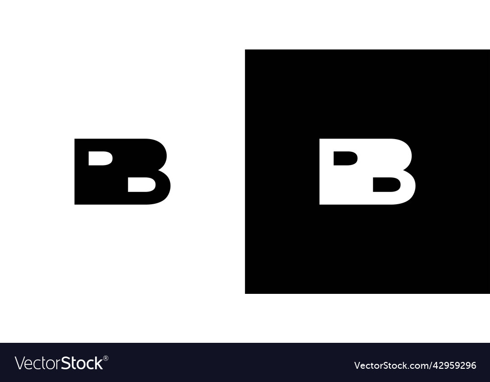 Simple and unique pb initials logo design